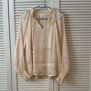 Blu Pepper Shimmering Cream Blouse